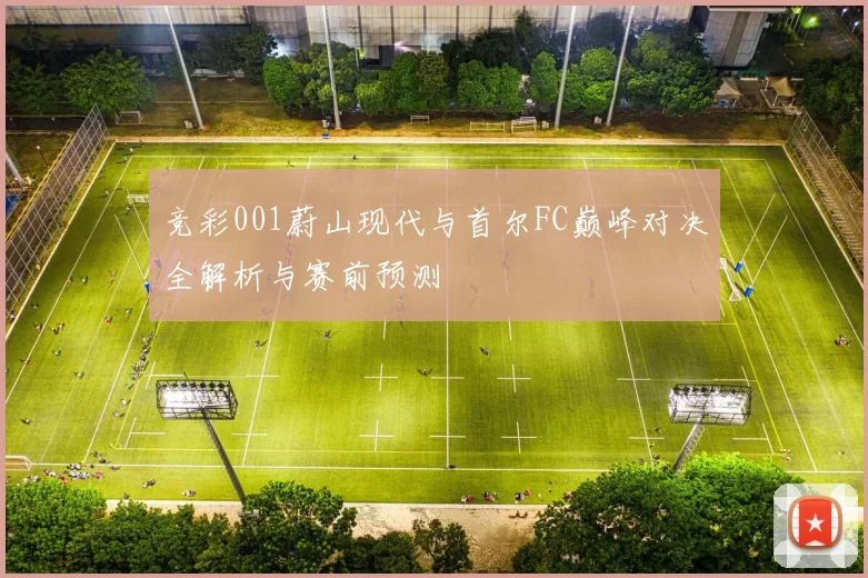 竞彩001蔚山现代与首尔FC巅峰对决全解析与赛前预测